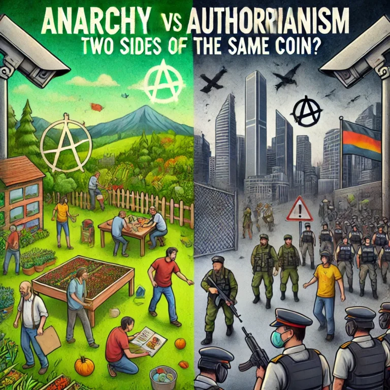 Anarchy and Authoritarianism: Two sides of the same coin?